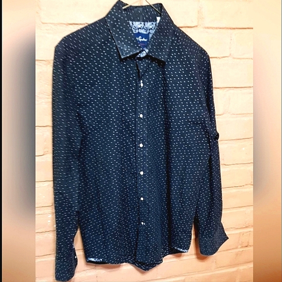 Robert Graham Navy White Button Down Shirt